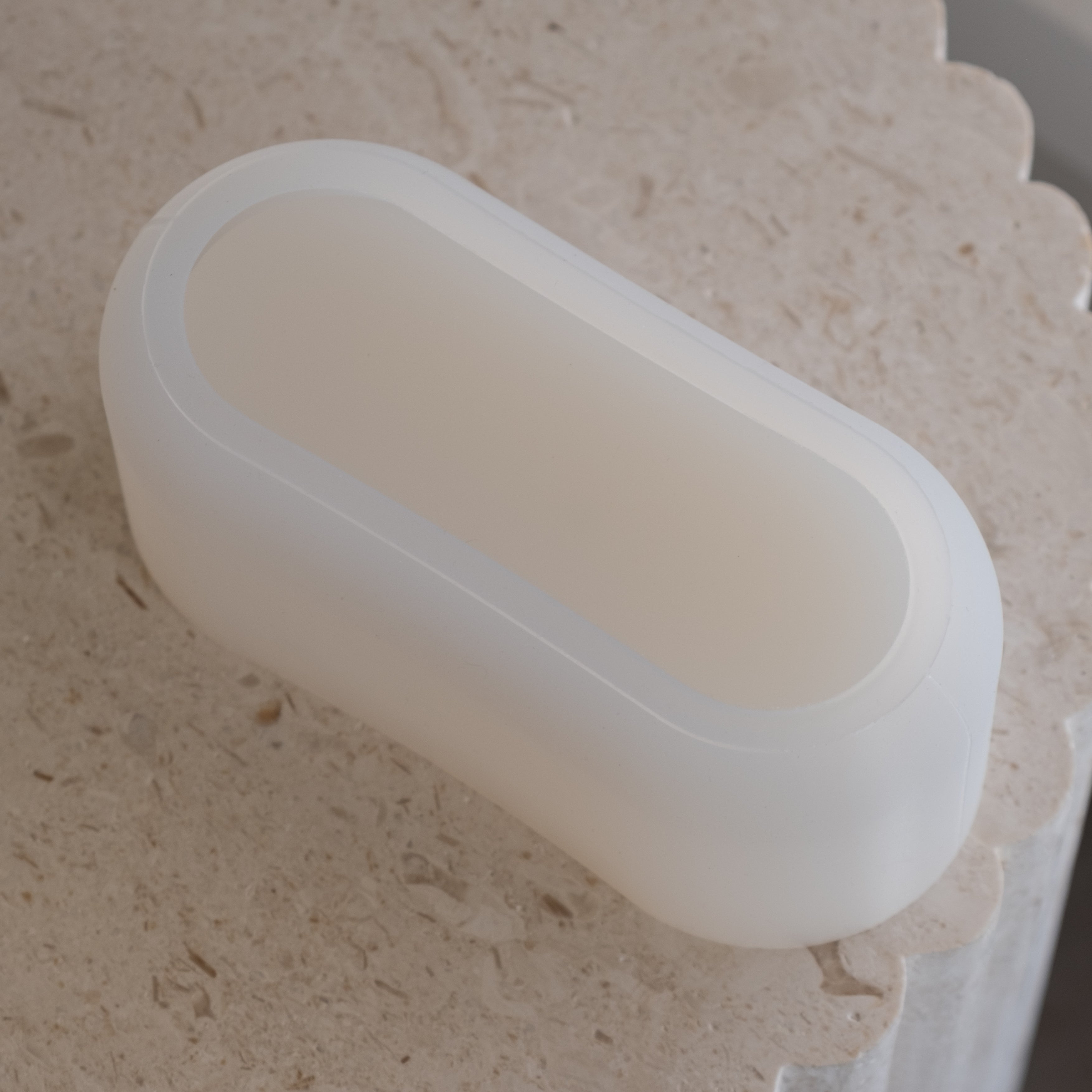 A high-performance Oval Tulip Vessel Silicone Mould silicone candle mold from MYKA Candles and Moulds for resin art and vessel making.