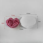 A heat-resistant Peony Heart Candle Mould silicone candle mould by MYKA Candles and Moulds, ideal for soap, resin, and baking mould applications.