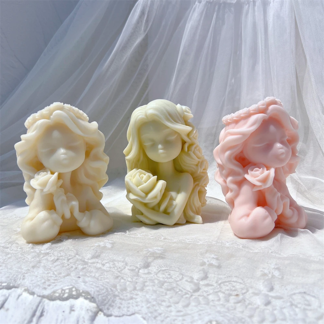 The Petal Princess Silicone Candle Mould silicone candle mould by MYKA Candles and Moulds, a top choice for artistic resin moulds and baking moulds.