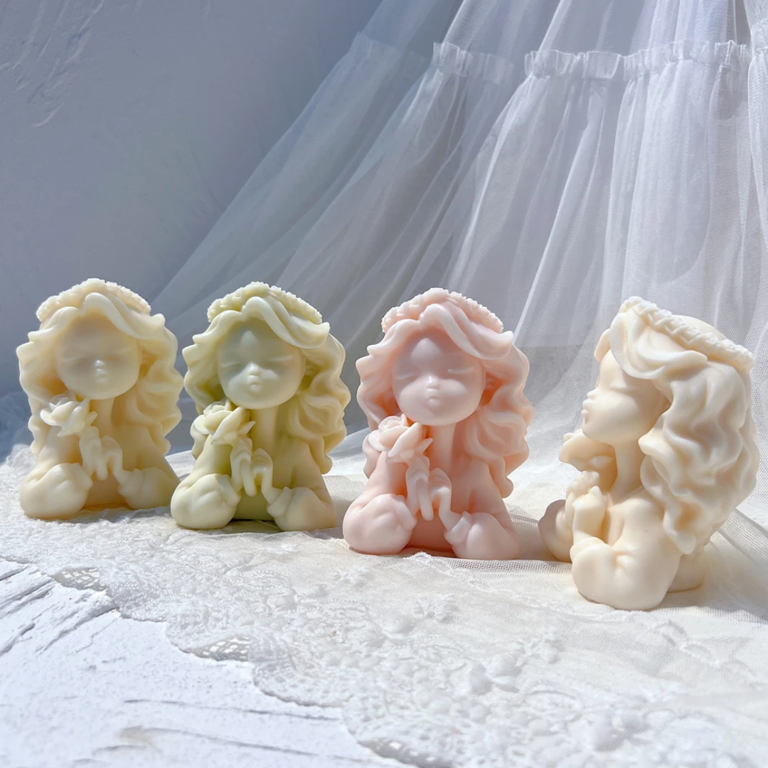 A premium Petal Princess Silicone Candle Mould silicone candle mold by MYKA Candles and Moulds, a versatile tool for soap, resin, and cake mould crafting.