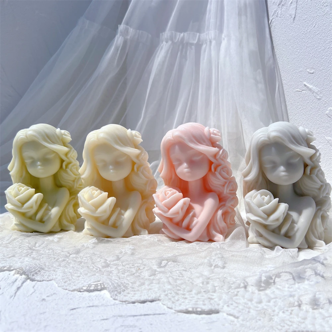 High-quality Petal Princess Silicone Candle Mould silicone candle mould from MYKA Candles and Moulds, great for resin moulds and professional baking mould needs.