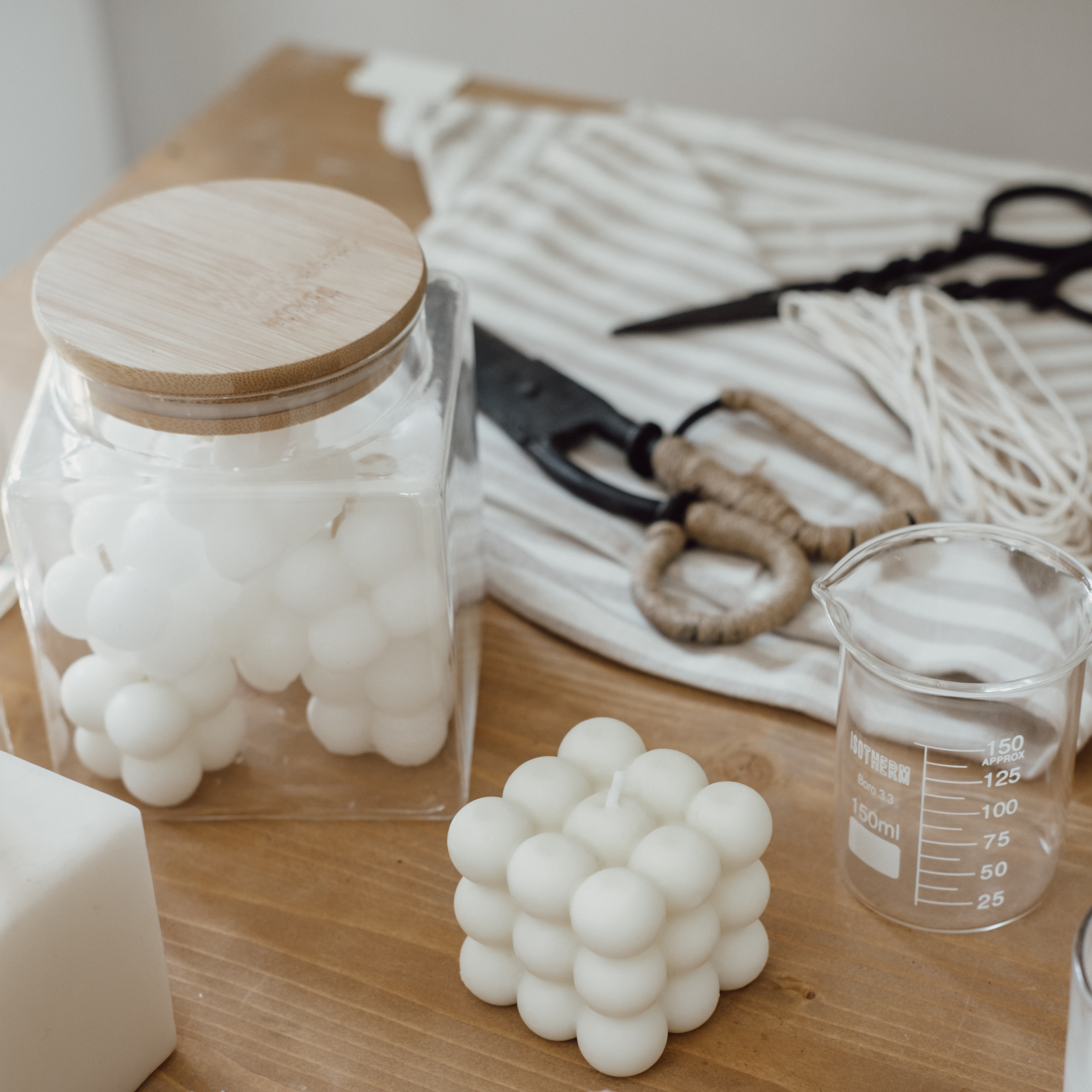 Crafting with the Pillar Candle Making Kit for Beginners Candle Mould silicone candle mould by MYKA Candles and Moulds, also used for soap, resin, and cake moulds.