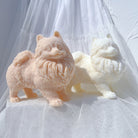 A high-performance Pomeranian Puppy Candle Mould silicone candle mold from MYKA Candles and Moulds for resin art and professional baking mould use.
