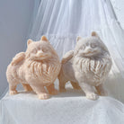 A versatile Pomeranian Puppy Candle Mould silicone candle mould by MYKA Candles and Moulds, suitable for resin moulds and decorative cake mould shapes.