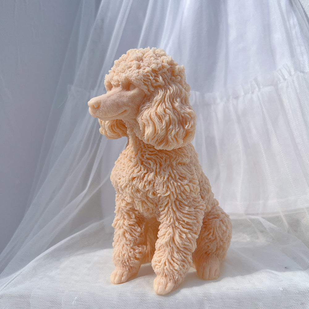 Durable Poodle Candle Mould silicone candle mould by MYKA Candles and Moulds, ideal for resin moulds, soap moulds, and cake mould creations.