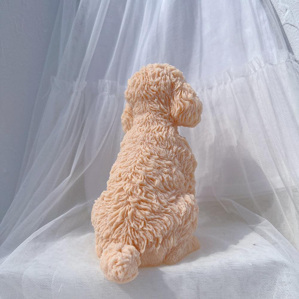 A versatile Poodle Candle Mould silicone candle mould by MYKA Candles and Moulds, suitable for resin moulds and decorative cake mould shapes.