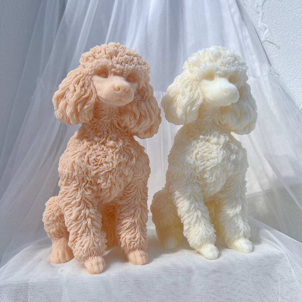 The Poodle Candle Mould silicone candle mold by MYKA Candles and Moulds, featuring high detail for candle, soap, and baking moulds.