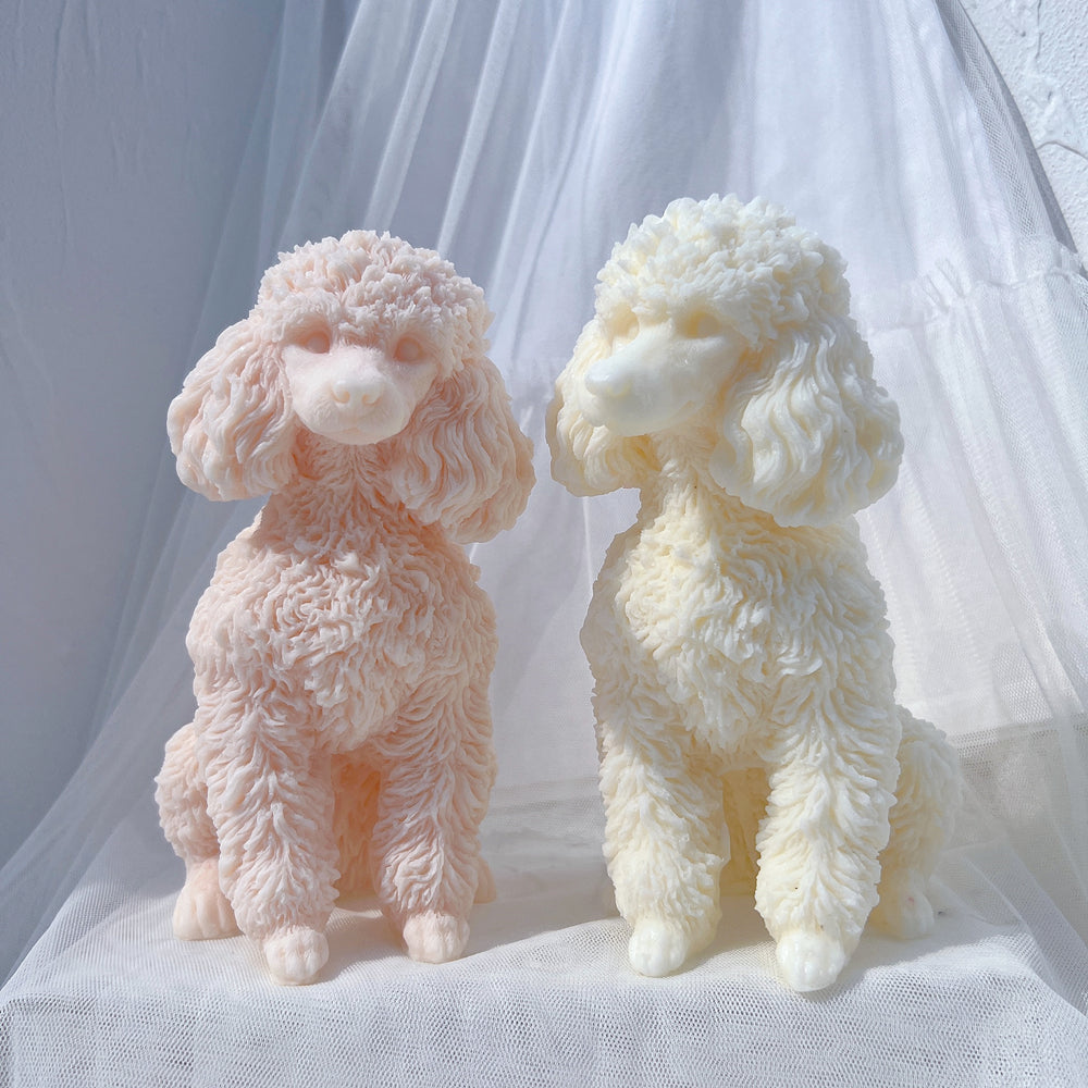 Professional Poodle Candle Mould silicone candle mould by MYKA Candles and Moulds, also used for resin moulds and baking mould designs.