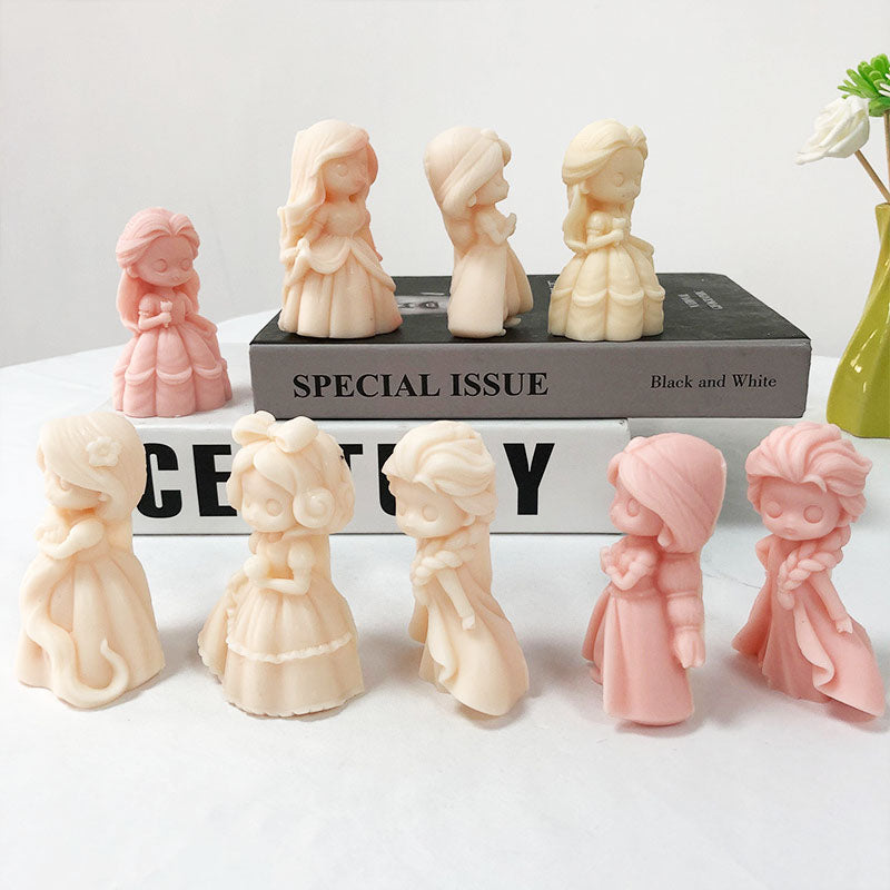 A Princess Candle Moulds silicone candle mold by MYKA Candles and Moulds, the perfect multipurpose tool for soap, resin, and cake mould casting.