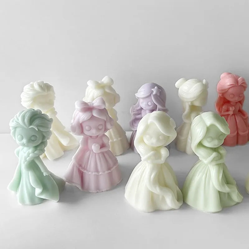 A Princess Candle Moulds silicone candle mold by MYKA Candles and Moulds, the perfect multipurpose tool for soap, resin, and cake mould casting.