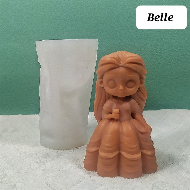 A high-performance Princess Candle Moulds silicone candle mold from MYKA Candles and Moulds for resin art and professional baking mould use.