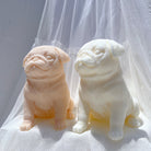 A Pug Puppy Candle Mould silicone candle mold by MYKA Candles and Moulds, the perfect multipurpose tool for soap, resin, and cake mould casting.