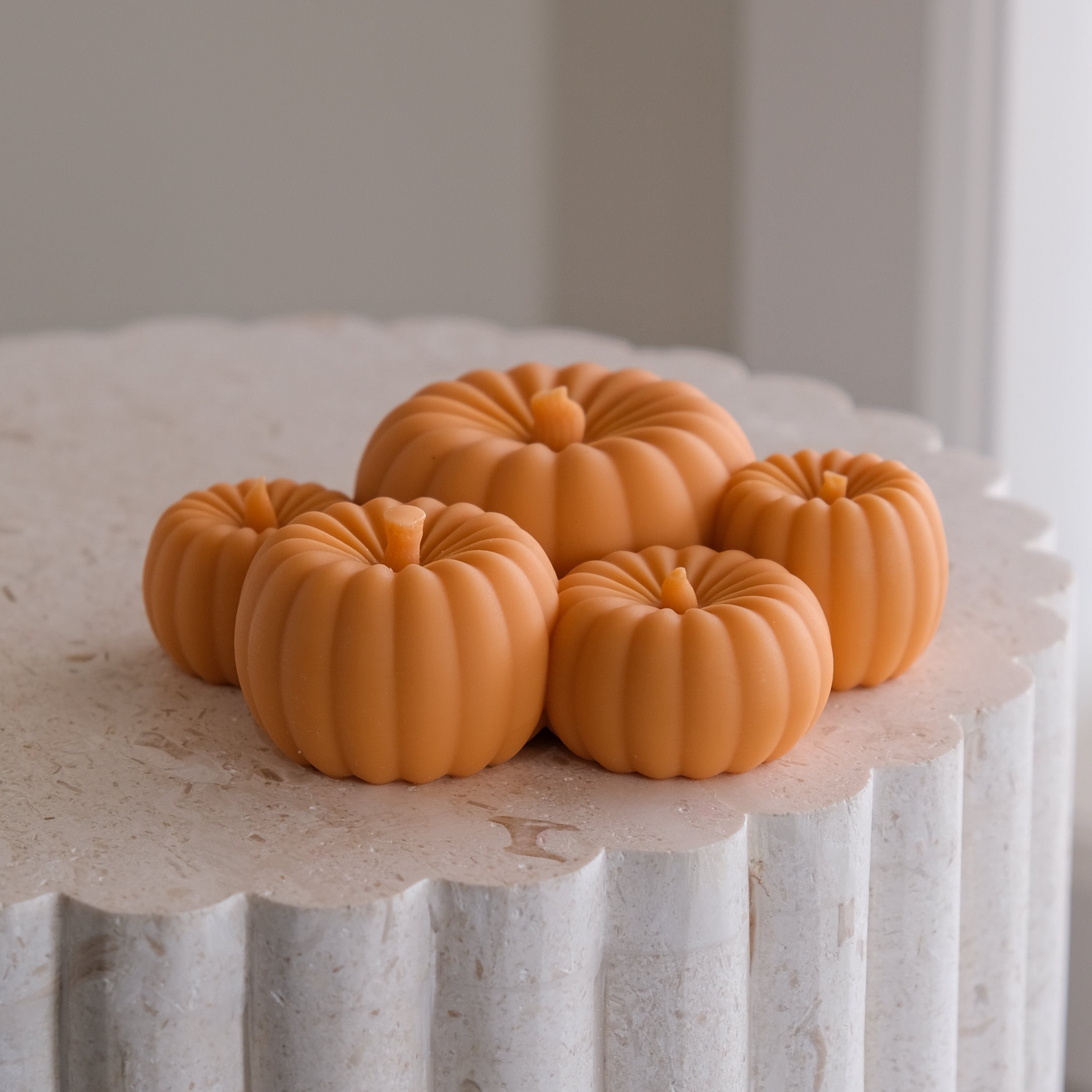 Crafting with the Pumpkin Patch Candle Mould silicone candle mould by MYKA Candles and Moulds, also used for soap, resin, and cake moulds.