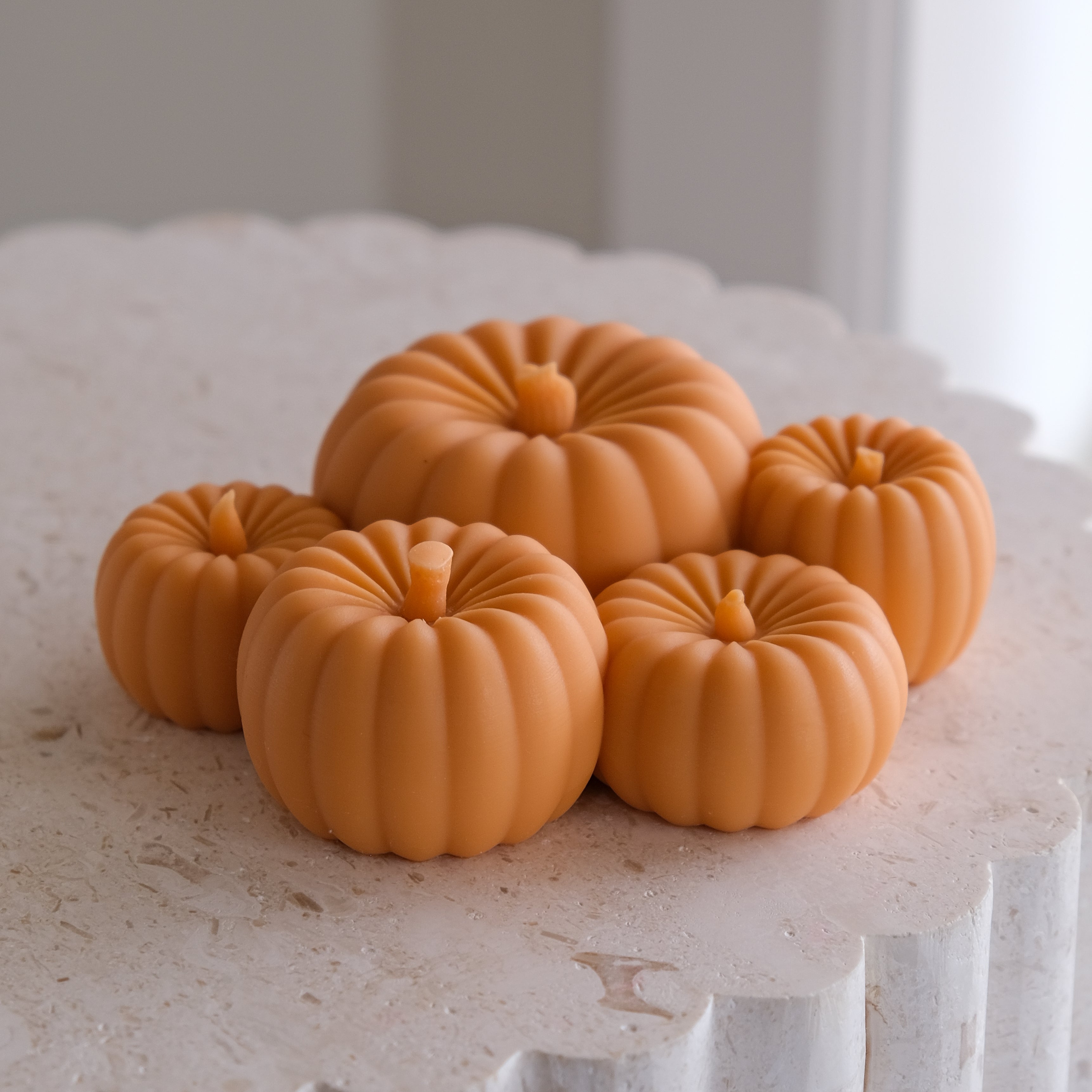 A detailed Pumpkin Patch Candle Mould silicone candle mould by MYKA Candles and Moulds, perfect for candle making, soap moulds, and resin moulds.