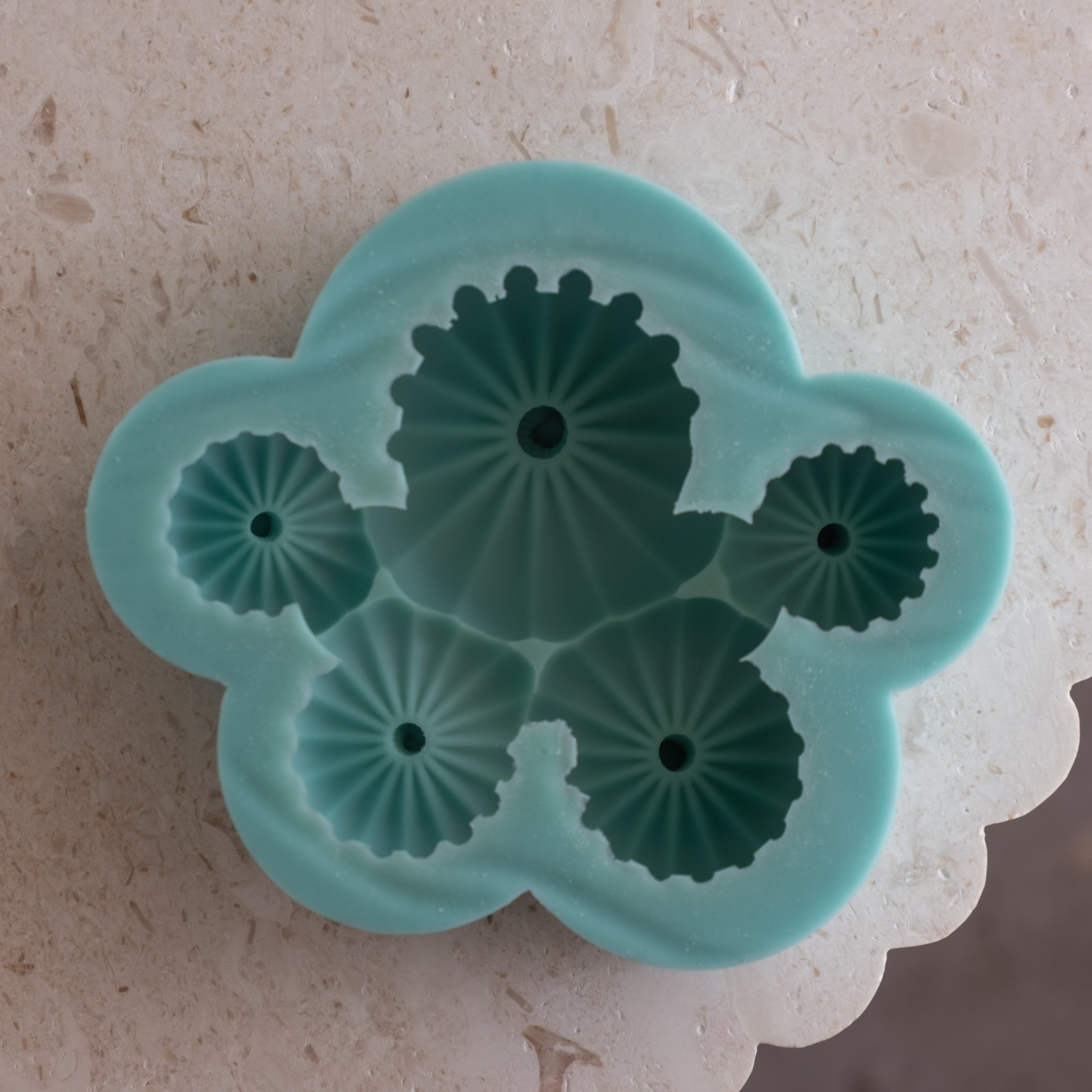 Crafting with the Pumpkin Patch Candle Mould silicone candle mould by MYKA Candles and Moulds, also used for soap, resin, and cake moulds.