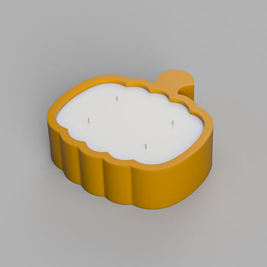 An aesthetic Pumpkin Vessel Mould silicone candle mould from MYKA Candles and Moulds, perfect for luxury candle jars and resin moulds.