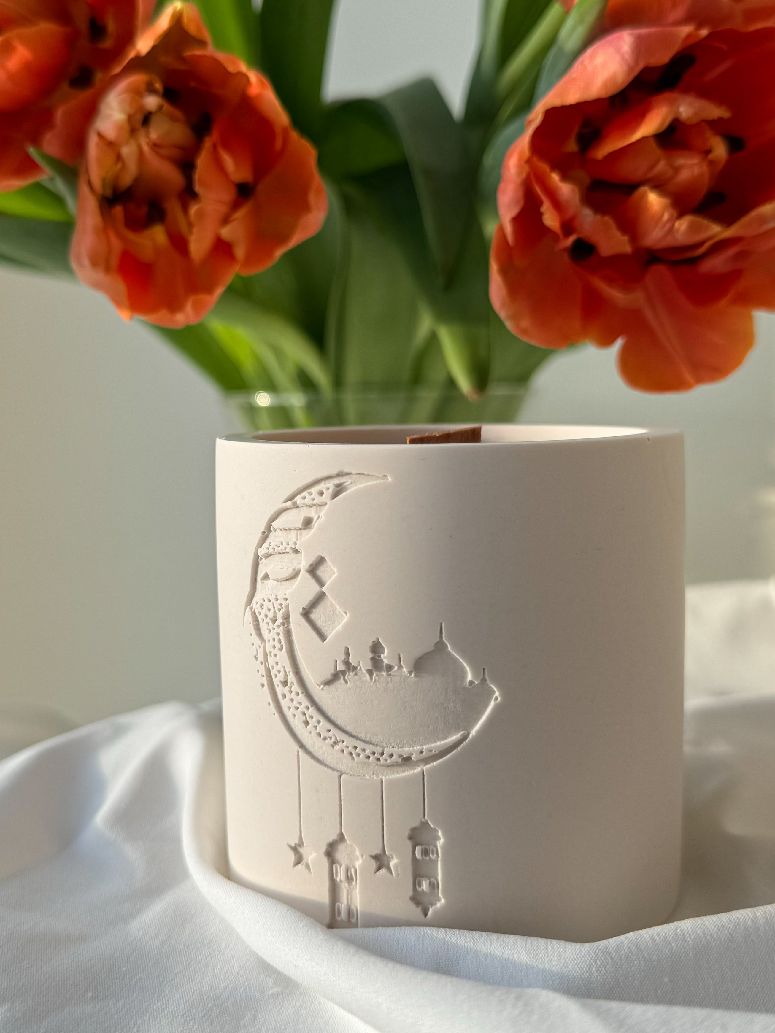 The Ramadan Candle Jar Mould silicone candle mould by MYKA Candles and Moulds, a top choice for luxury vessel moulds and candle moulds.