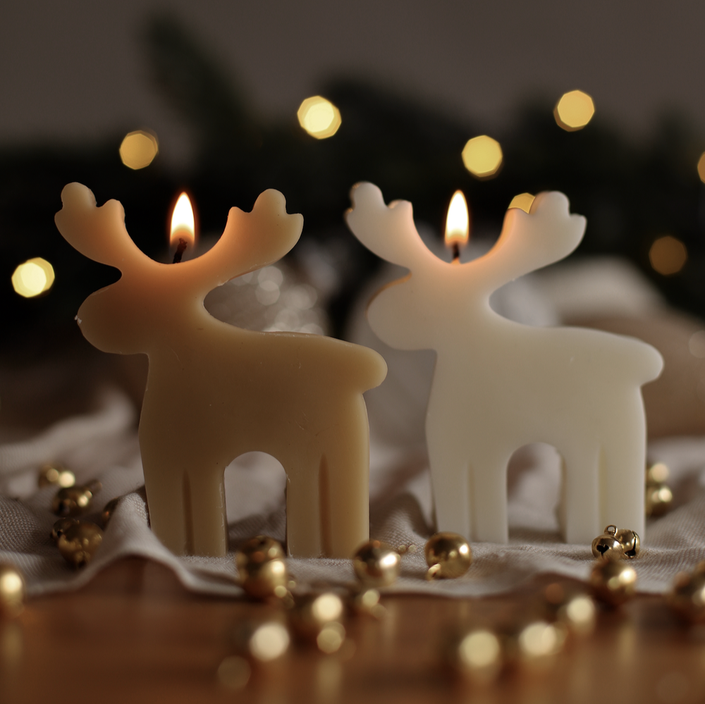 Handmade Reindeer Acrylic Candle Mould silicone candle mold from MYKA Candles and Moulds, perfect for resin moulds and unique baking mould shapes.