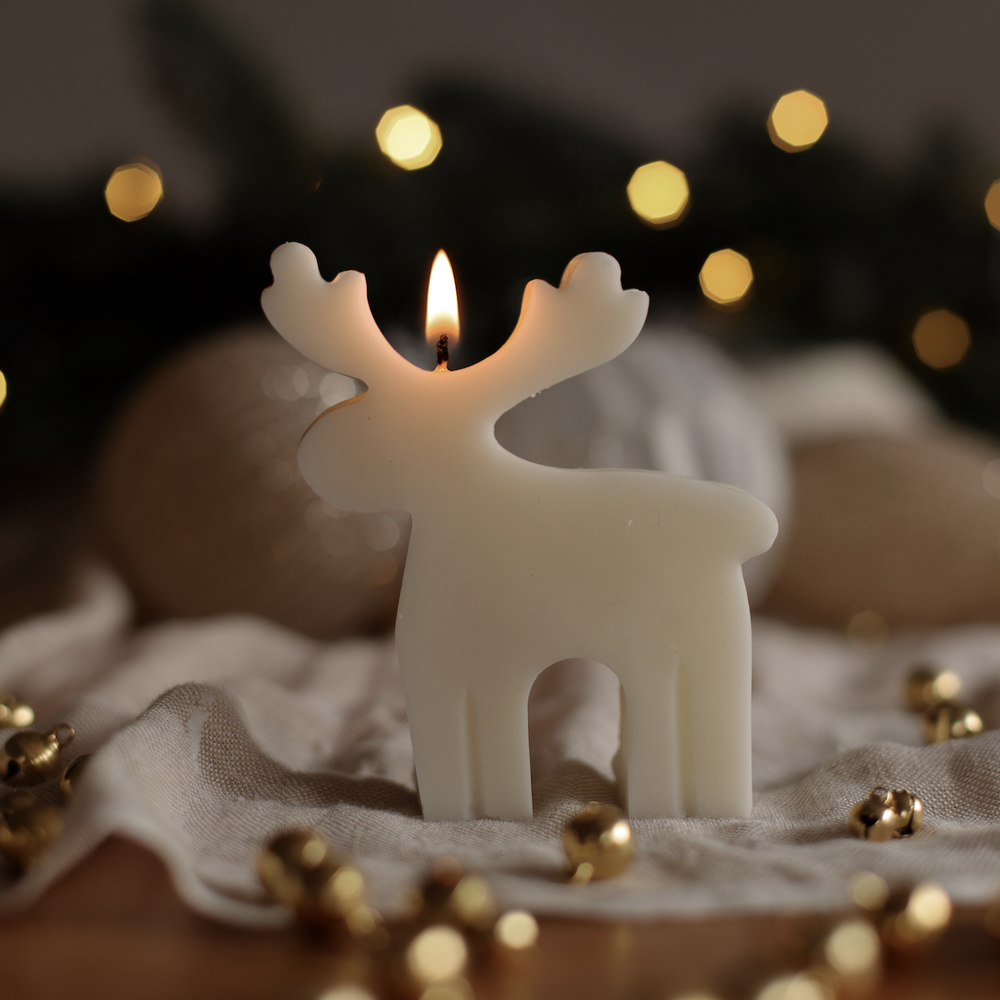 A high-performance Reindeer Acrylic Candle Mould silicone candle mold from MYKA Candles and Moulds for resin art and professional baking mould use.