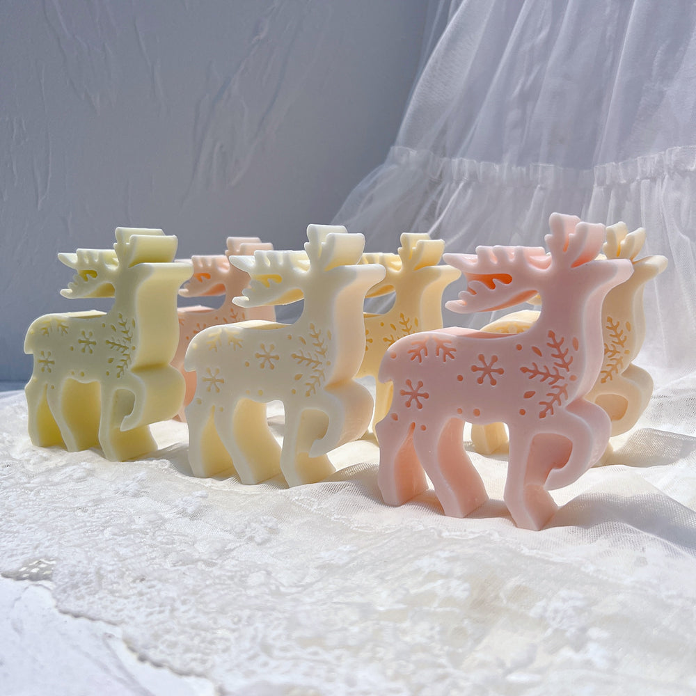 Durable Reindeer Silicone Candle Mould silicone candle mould by MYKA Candles and Moulds, ideal for resin moulds, soap moulds, and cake mould creations.