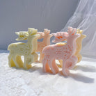 A heat-resistant Reindeer Silicone Candle Mould silicone candle mould by MYKA Candles and Moulds, ideal for soap, resin, and baking mould applications.