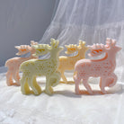 A heat-resistant Reindeer Silicone Candle Mould silicone candle mould by MYKA Candles and Moulds, ideal for soap, resin, and baking mould applications.