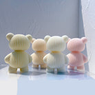 Durable Ribbed Bear Candle Mould silicone candle mould by MYKA Candles and Moulds, ideal for resin moulds, soap moulds, and cake mould creations.