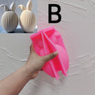 Close-up of the Ribbed Bunny Egg Candle Moulds silicone candle mould by MYKA Candles and Moulds for soy wax, soap moulds, and baking mould hobbyists.