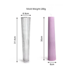 Crafting with the Ribbed Column Candle Mould silicone candle mould by MYKA Candles and Moulds, also used for soap, resin, and cake moulds.