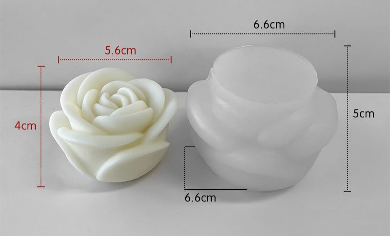 View of the Rosa Candle Moulds silicone candle mould from MYKA Candles and Moulds, ideal for DIY soap moulds and cake mould projects.