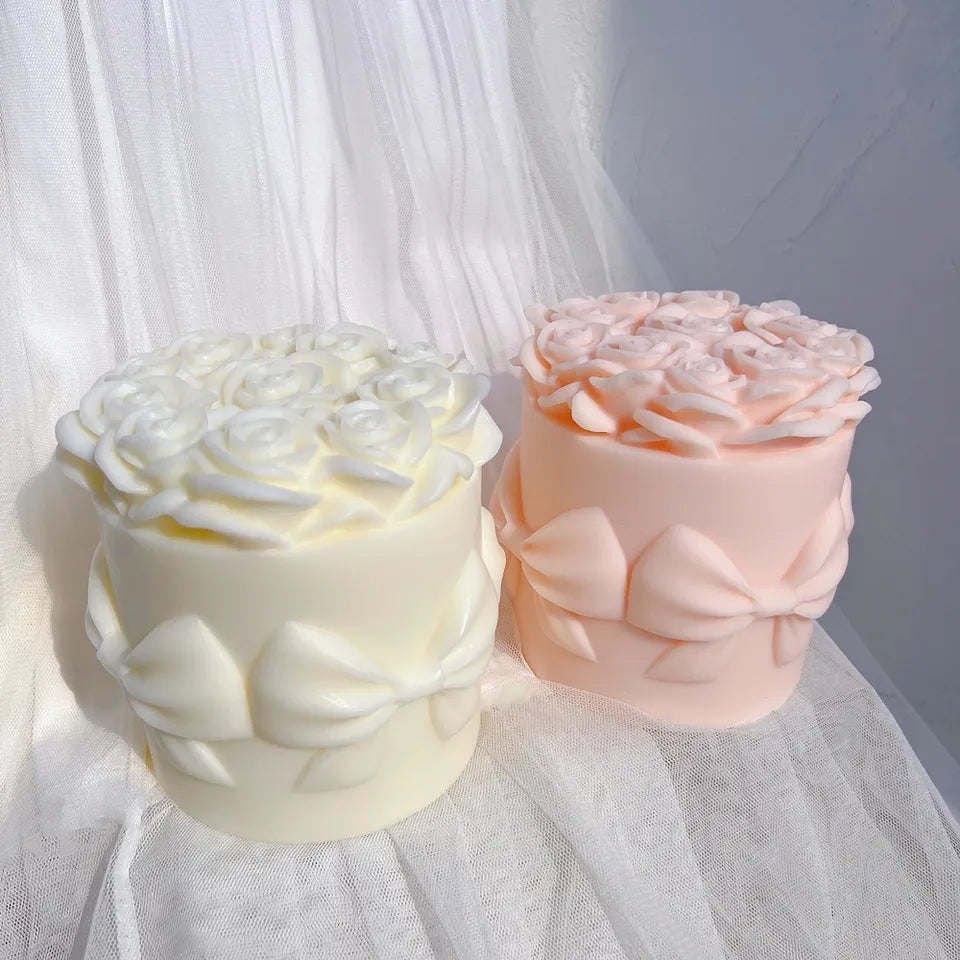 High-quality Rose Box Candle Mould silicone candle mould from MYKA Candles and Moulds, great for resin moulds and professional baking mould needs.