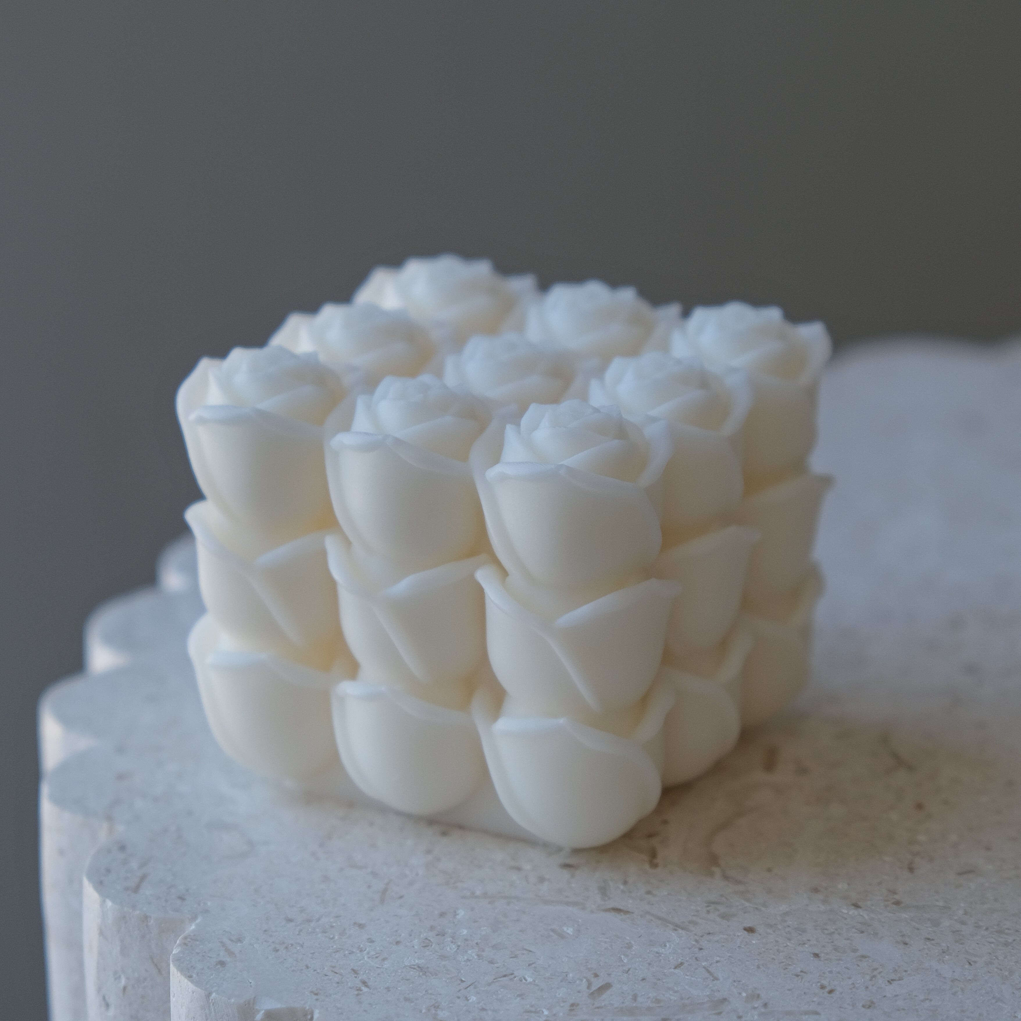 Crafting with the Rose Cube Candle Mould silicone candle mould by MYKA Candles and Moulds, also used for soap, resin, and cake moulds.