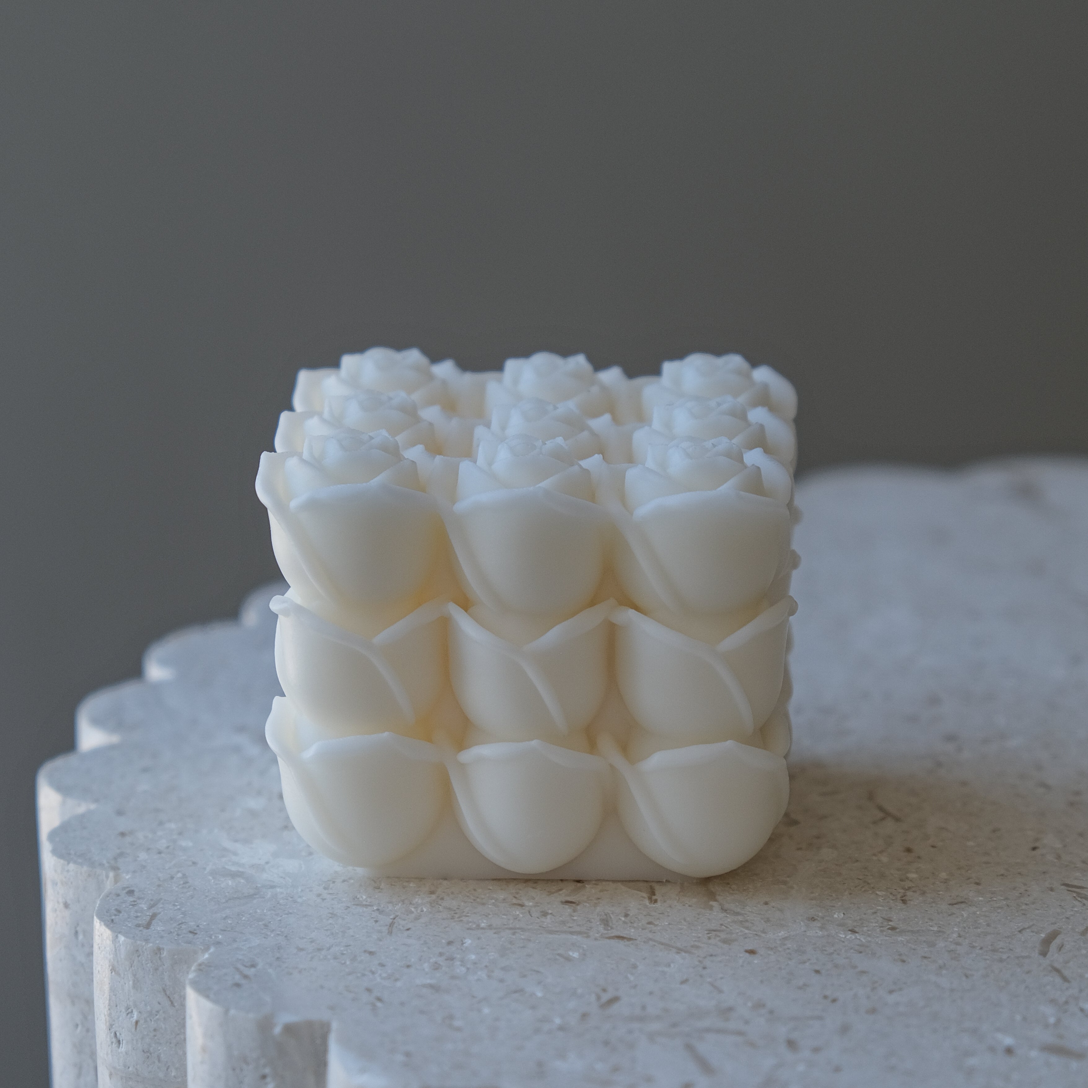 Professional Rose Cube Candle Mould silicone candle mould by MYKA Candles and Moulds, also used for resin moulds and baking mould designs.