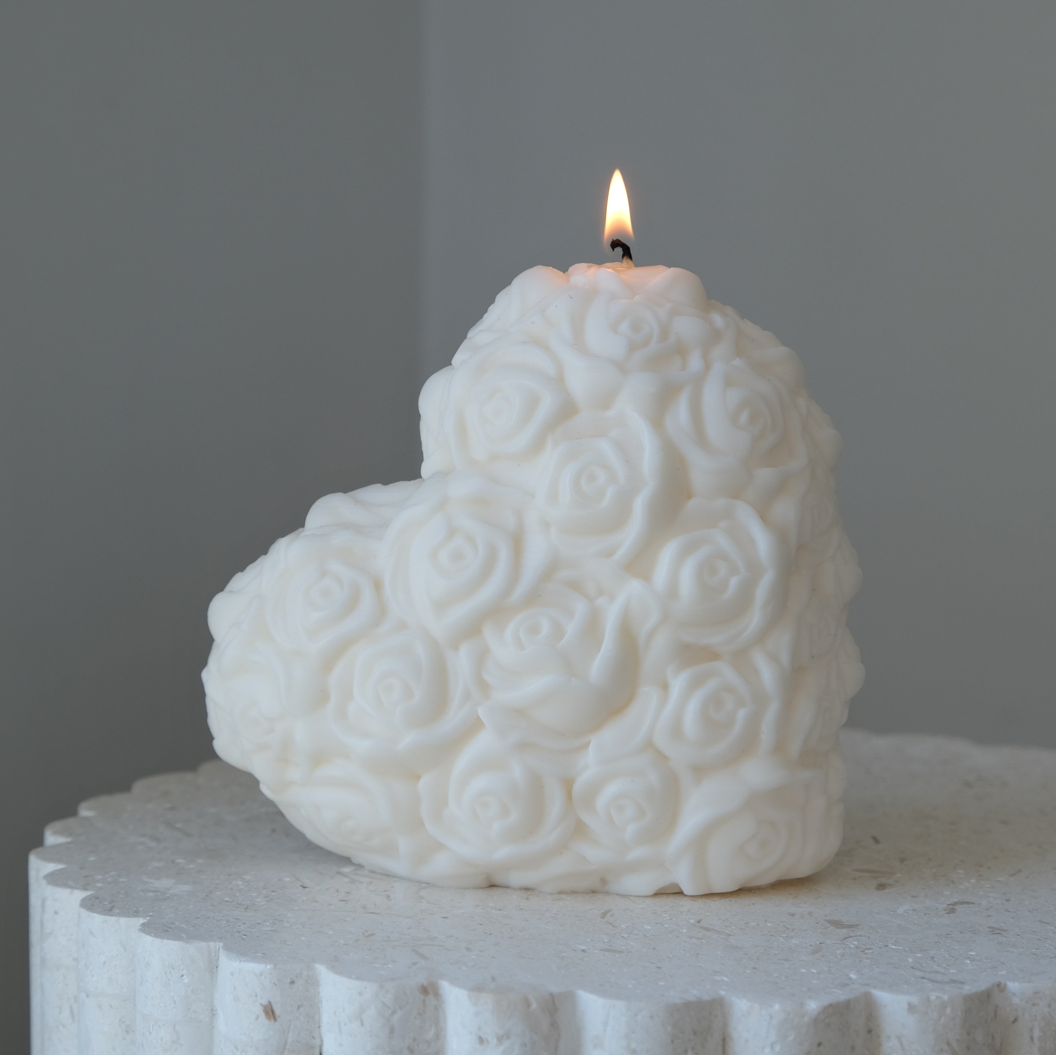 The Rose Heart Candle Mould silicone candle mould by MYKA Candles and Moulds, a top choice for artistic resin moulds and baking moulds.