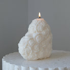 The Rose Heart Candle Mould silicone candle mould from MYKA Candles and Moulds, a professional supply for candle, soap, and baking moulds.