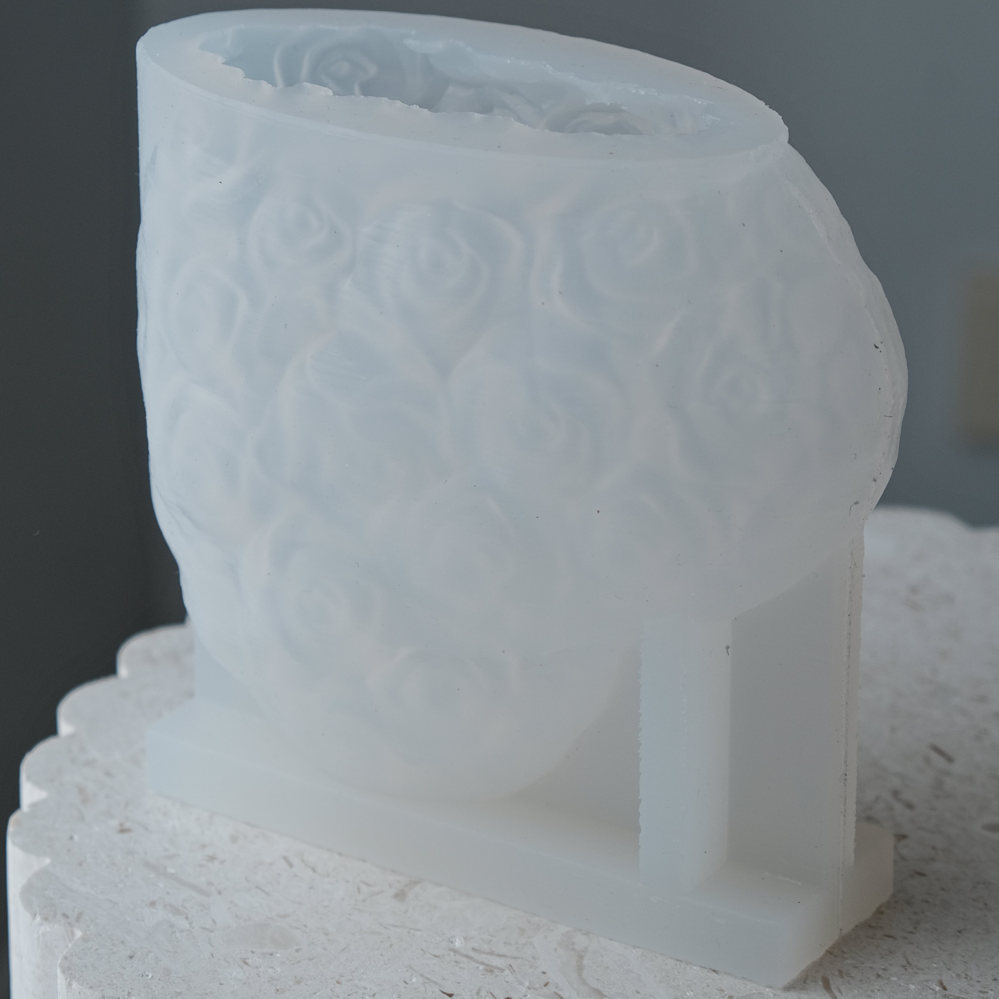 The Rose Heart Candle Mould silicone candle mould by MYKA Candles and Moulds, a top choice for artistic resin moulds and baking moulds.
