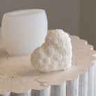 A Rose Heart Candle Mould silicone candle mold by MYKA Candles and Moulds, designed for easy release in soap, resin, and cake mould casting.