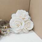 A heat-resistant Rose Trio Silicone Candle Mould silicone candle mould by MYKA Candles and Moulds, ideal for soap, resin, and baking mould applications.