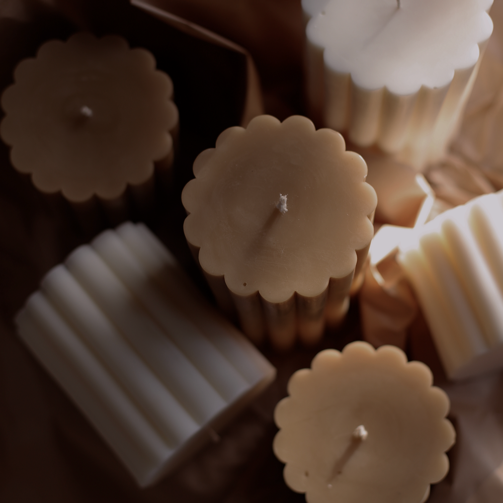 The Rosetta Pillar Candle Moulds silicone candle mould by MYKA Candles and Moulds, a must-have for resin moulds and DIY baking mould enthusiasts.