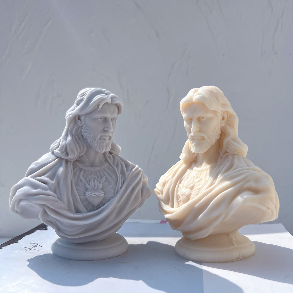 High-quality Sacred Heart of Jesus Silicone Candle Mould silicone candle mould from MYKA Candles and Moulds, great for resin moulds and professional baking mould needs.
