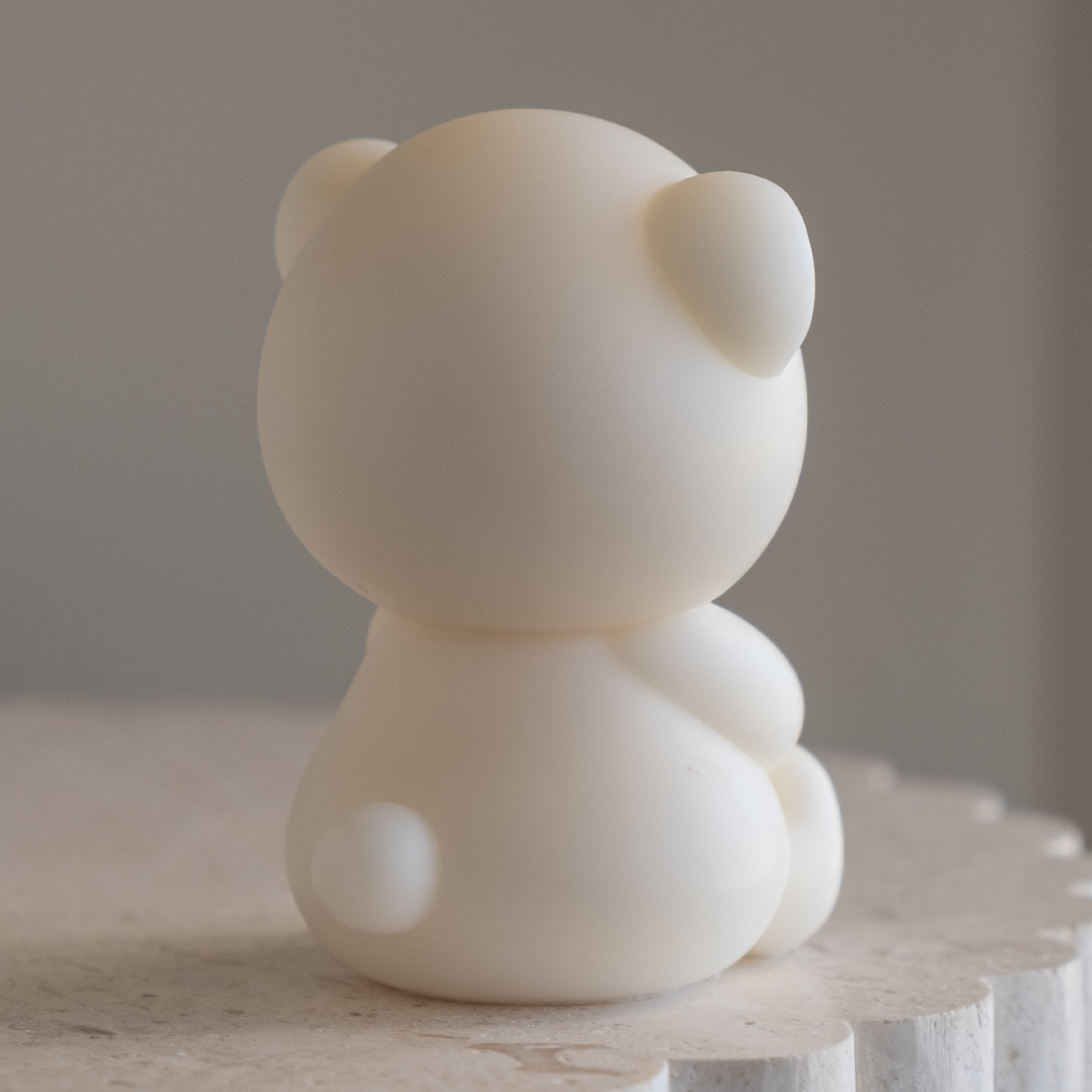 Showcasing the Sad Bear Silicone Candle Mould silicone candle mould by MYKA Candles and Moulds for creative baking moulds and candle making.