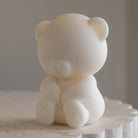 Close-up of the Sad Bear Silicone Candle Mould silicone candle mould by MYKA Candles and Moulds for soy wax, soap moulds, and baking mould hobbyists.