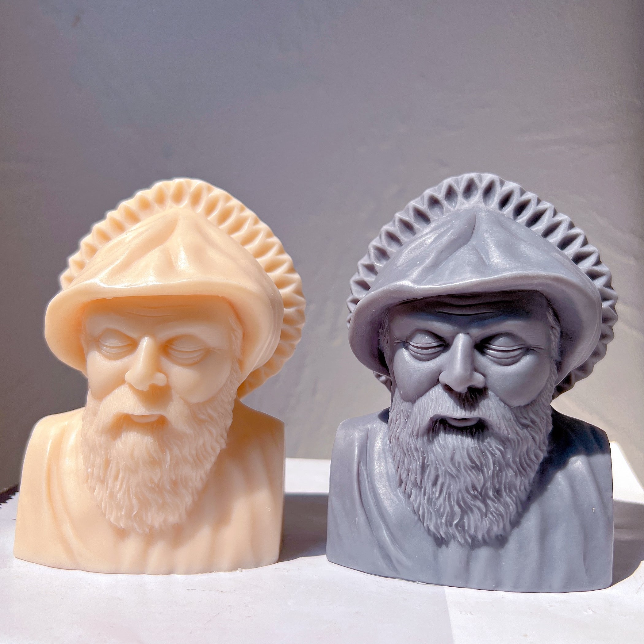 A high-performance Saint Charbel Bust Candle Mould silicone candle mold from MYKA Candles and Moulds for resin art and professional baking mould use.