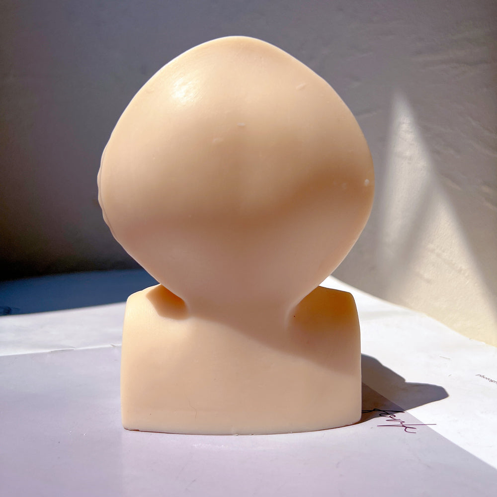 An aesthetic Saint Charbel Bust Candle Mould silicone candle mould from MYKA Candles and Moulds, perfect for soap, resin, and cake mould art.