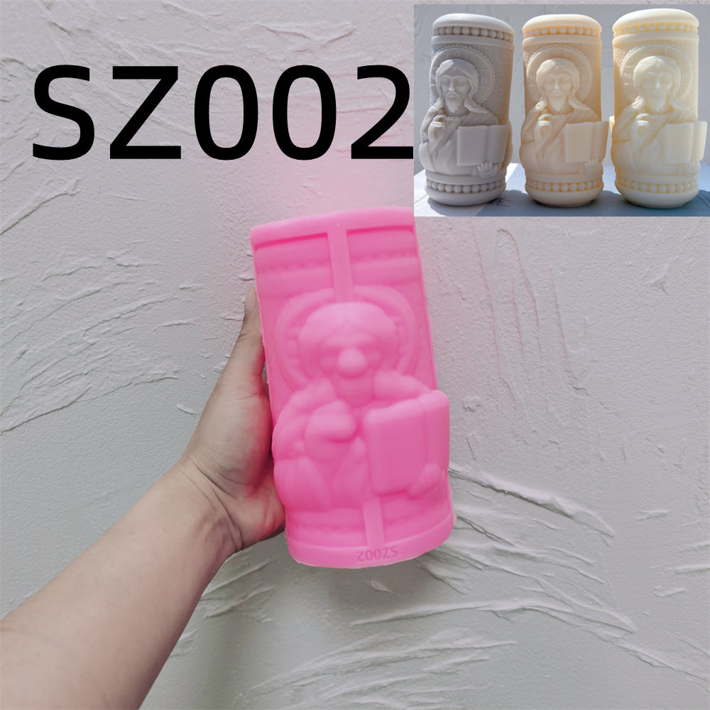 Showcasing the Saint Pillar Candle Moulds silicone candle mould by MYKA Candles and Moulds for creative baking moulds and candle making.