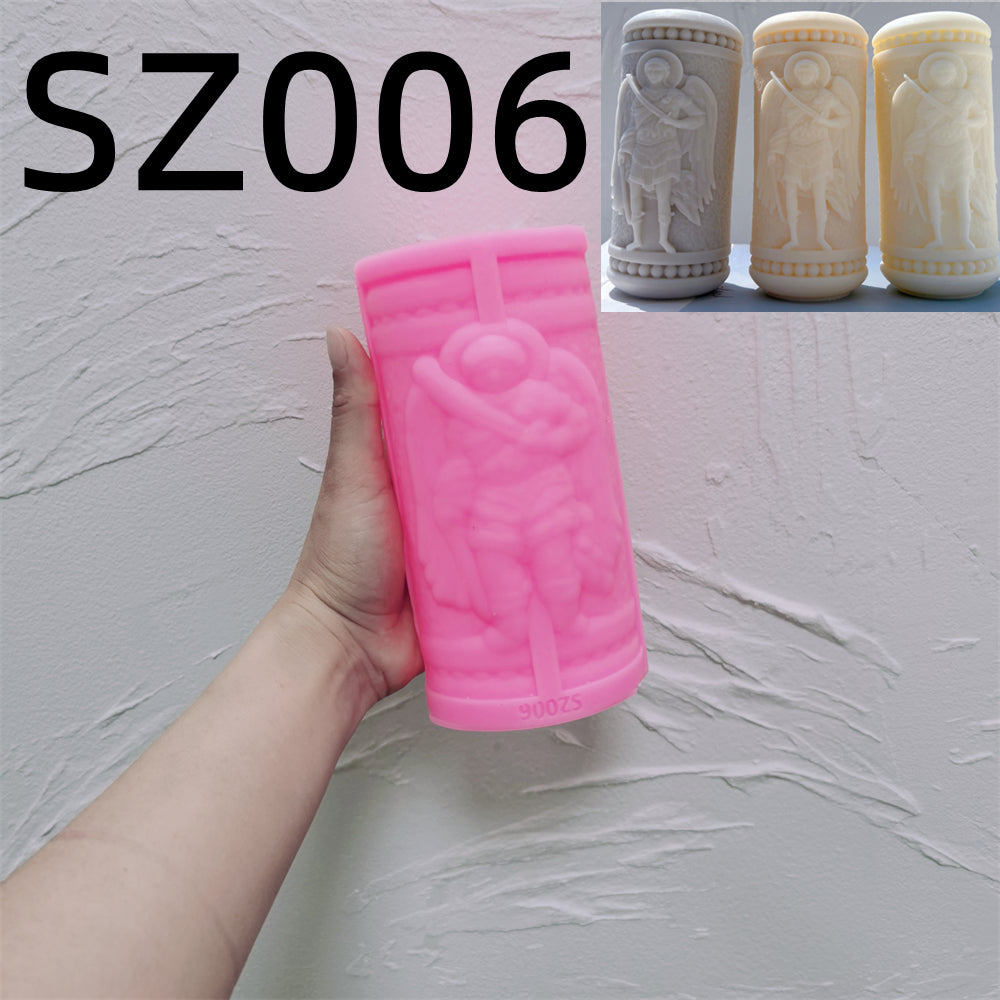 High-quality Saint Pillar Candle Moulds silicone candle mould from MYKA Candles and Moulds, great for resin moulds and professional baking mould needs.