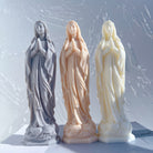 An aesthetic Saint Teresa of Avila Candle Mould silicone candle mould from MYKA Candles and Moulds, perfect for soap, resin, and cake mould art.