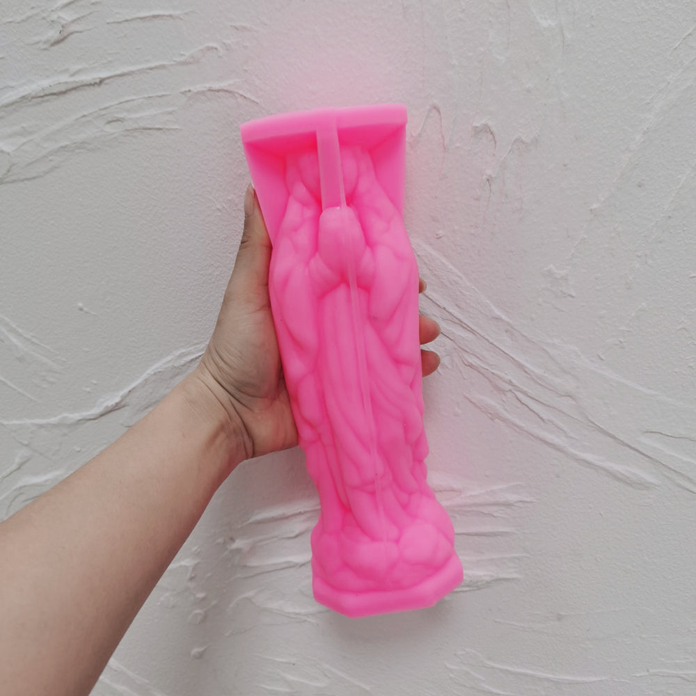 A detailed Saint Teresa of Avila Candle Mould silicone candle mould by MYKA Candles and Moulds, perfect for candle making, soap moulds, and resin moulds.