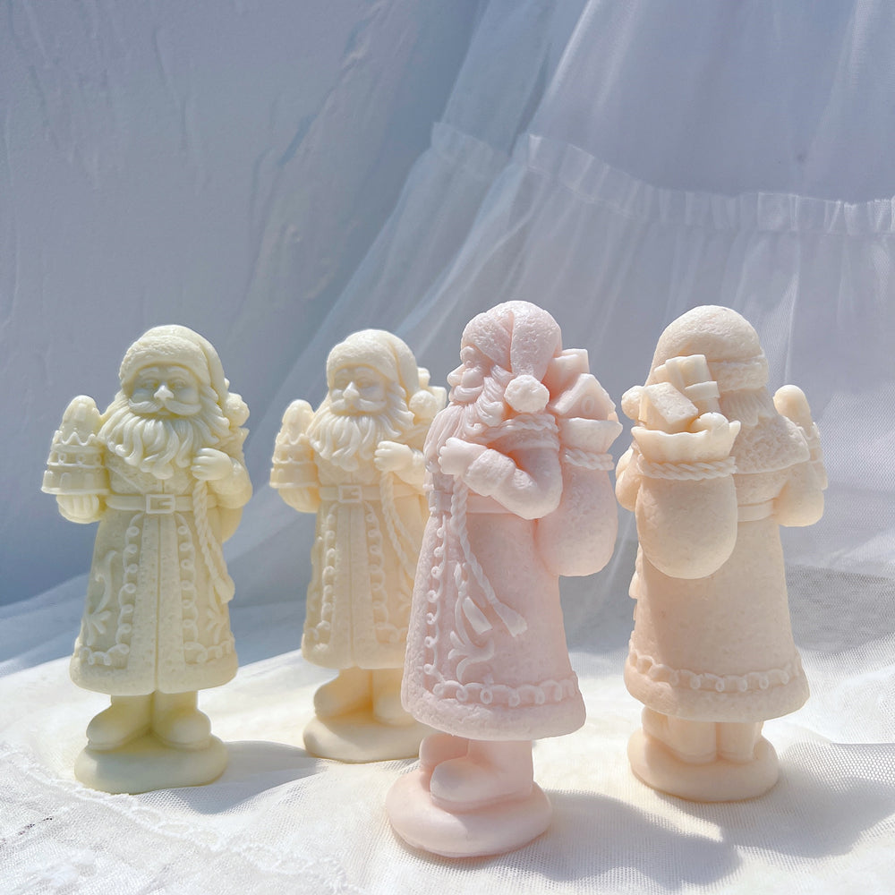 A high-performance Santa Candle Mould silicone candle mold from MYKA Candles and Moulds for resin art and professional baking mould use.