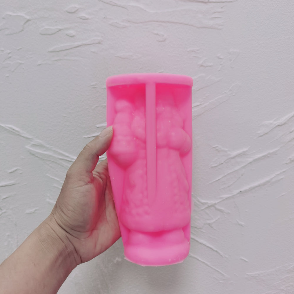 Handmade Santa Candle Mould silicone candle mold from MYKA Candles and Moulds, perfect for resin moulds and unique baking mould shapes.